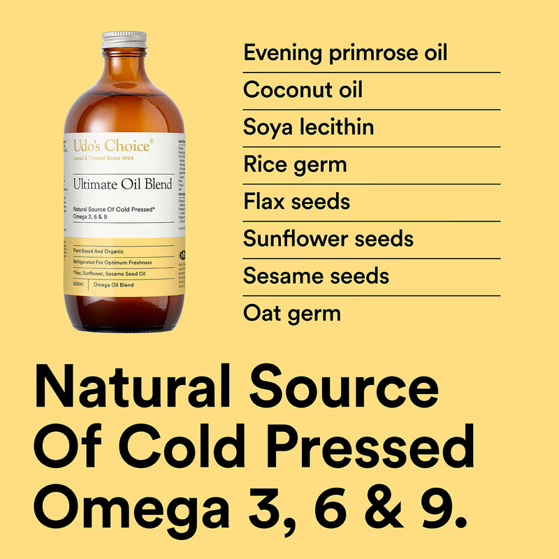 Udo's Choice Omega 3-6-9 Ultimate Oil Blend 500ml - British product