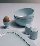 Prada set of two celadon porcelain bowls with hand-glazed finish, imported from the UK