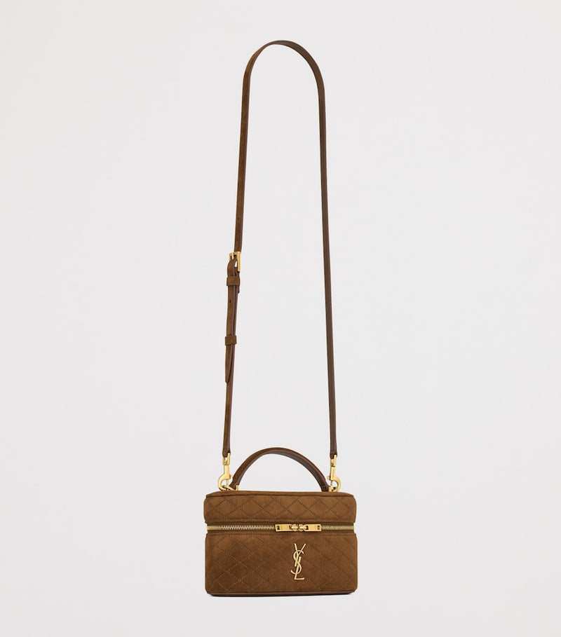 Saint Laurent suede vanity bag, imported from the UK
