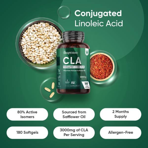 WeightWorld CLA 3000mg softgels 180 count (British brand)
