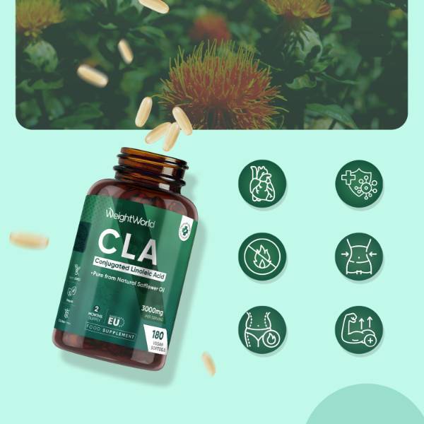 WeightWorld CLA 3000mg softgels 180 count (British brand)