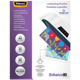 Fellowes A3 laminating pouches 25 pack 80 micron (British brand)