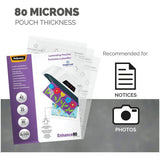 Fellowes A3 laminating pouches 25 pack 80 micron (British brand)