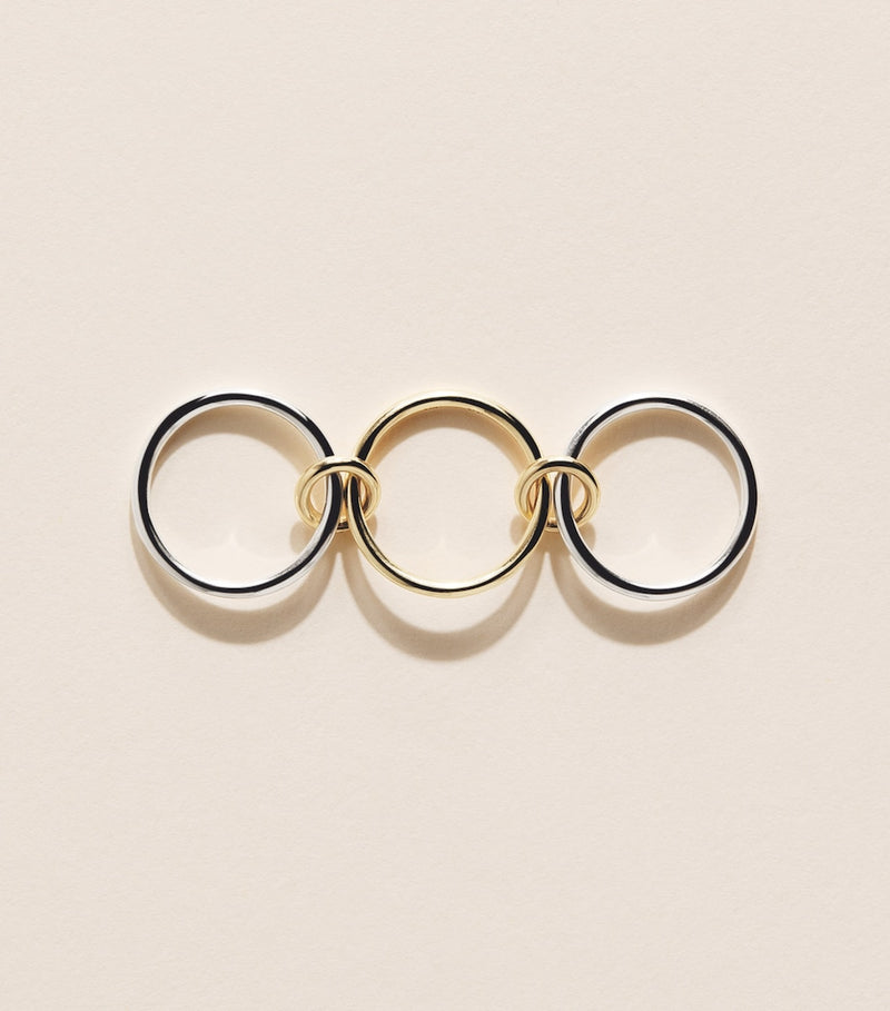 Spinelli Kilcollin Solarium ring sterling silver and yellow gold, UK version