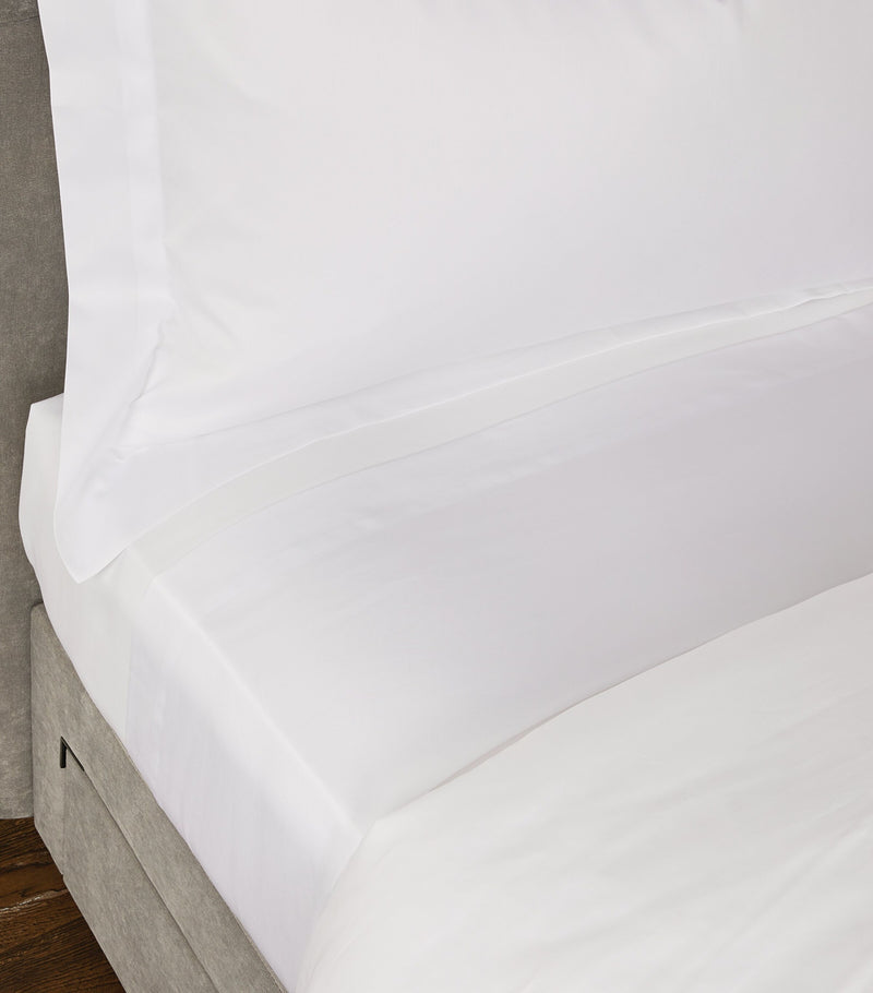 Celso de Lemos king fitted sheet in Egyptian Giza 45 cotton, 150cm x 200cm - British product