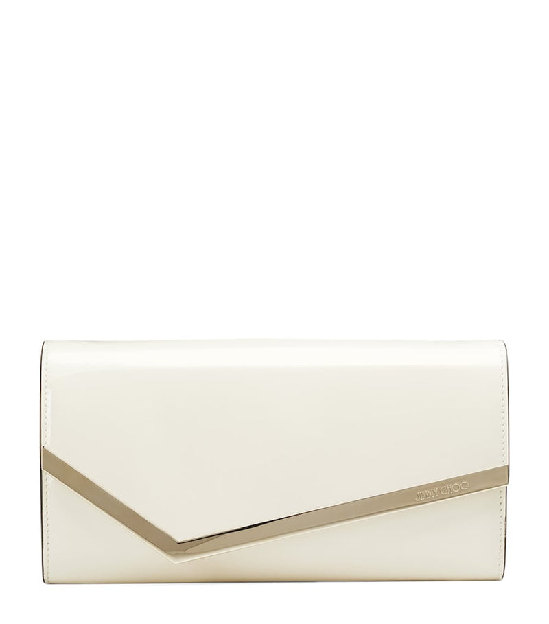 Jimmy Choo Leather Emmie Clutch Bag, imported from the UK