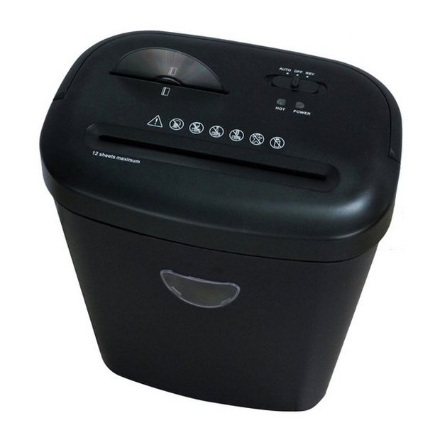 ProAction 12 sheet cross cut shredder 25 litre - British product