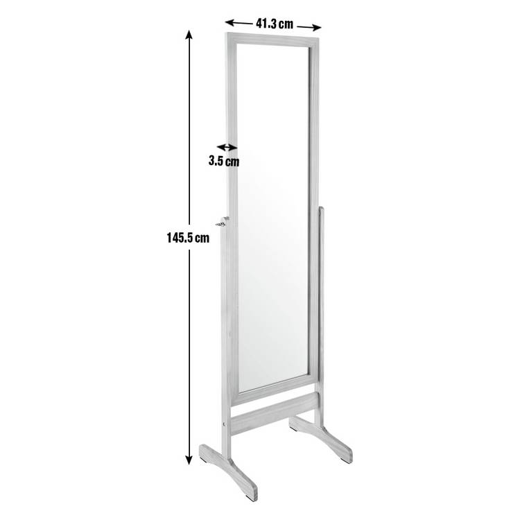 Argos Home oak mirror 146x41cm, imported from the UK