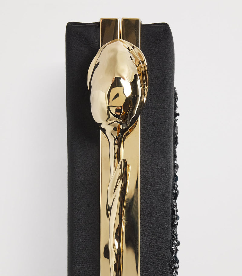 Erdem Embellished Bloom clutch bag H11.5x19cm (British brand)