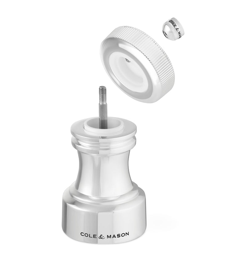 Cole & Mason Silver-Plated Hoxton salt and pepper mills - British product