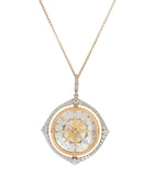 Annoushka yellow gold and diamond compass pendant, imported from the UK
