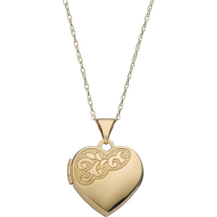 Moon & Back gold heart two-photo locket, UK version