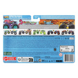 Hot Wheels Monster Trucks two-pack 1:64 scale character vehicles, imported from the UK