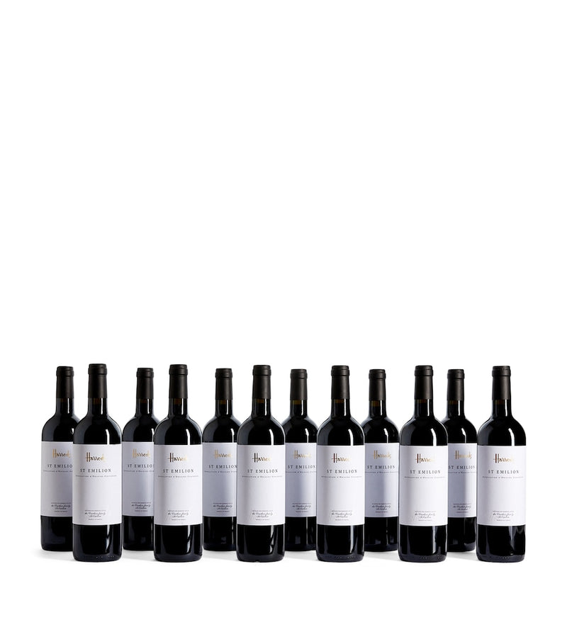 Harrods St Emilion Bordeaux red wine case 12 bottles, UK version