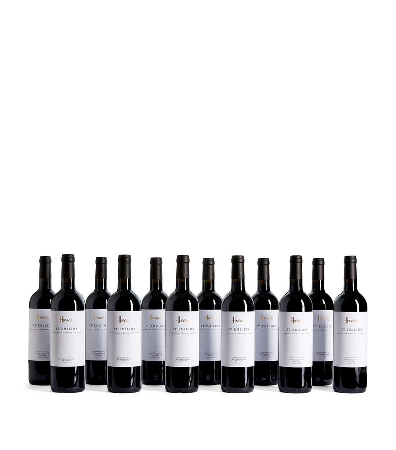 Harrods St Emilion Bordeaux red wine case 12 bottles, UK version