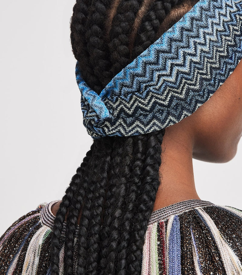 Missoni knot-front zigzag headband Italian accessory, imported from the UK