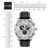 Citizen Eco-Drive men's watch black leather strap 45mm, imported from the UK