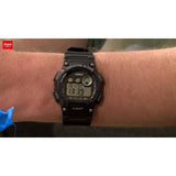 Casio watch vibration alarm black resin strap, UK version