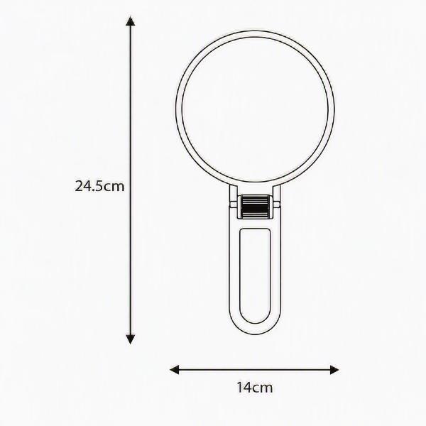 Danielle Creations 3-in-1 folding mirror with 10x magnification, imported from the UK