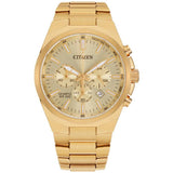 Argos Citizen Quartz Men's Chronograph Gold Plated Bracelet Watch- Buy online at McGrocer