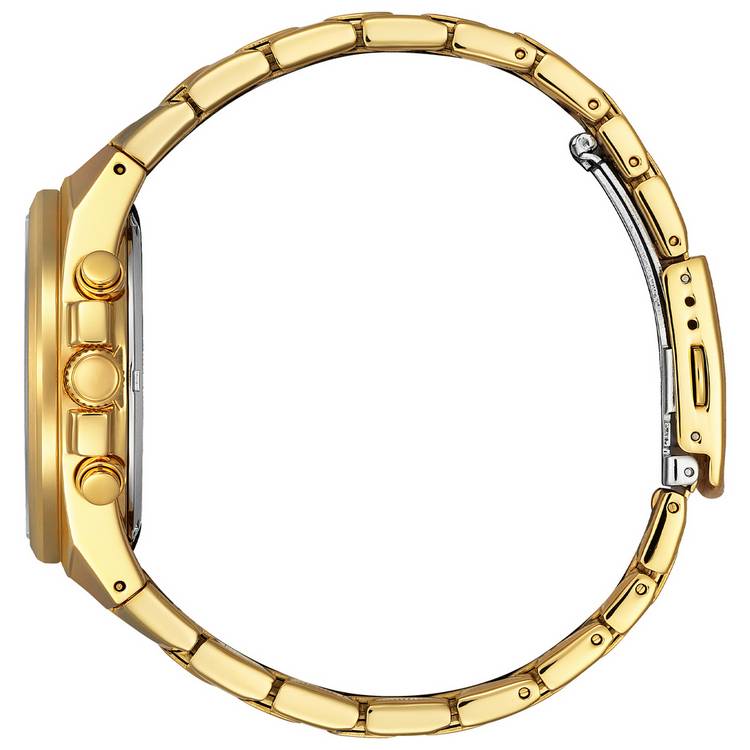 Citizen men's chronograph gold-plated bracelet watch (British brand)