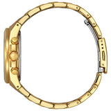 Citizen men's chronograph gold-plated bracelet watch (British brand)