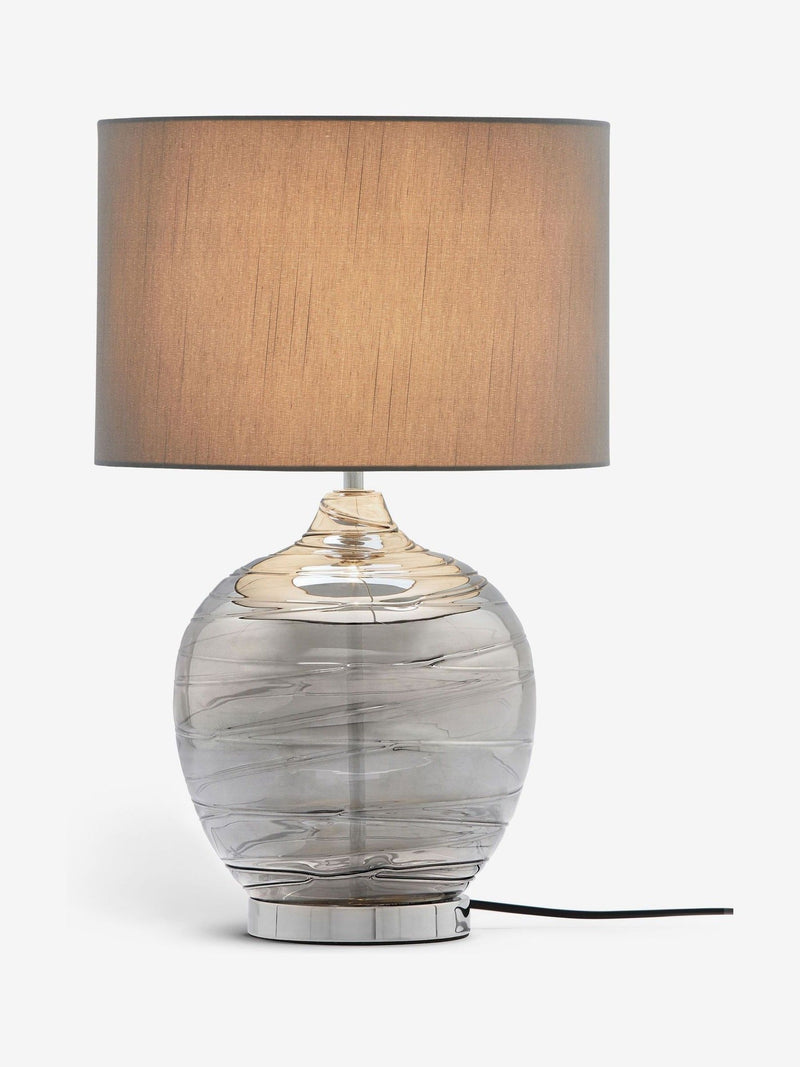Rauchgraue Drizzle-Tischlampe groß, UK-Version