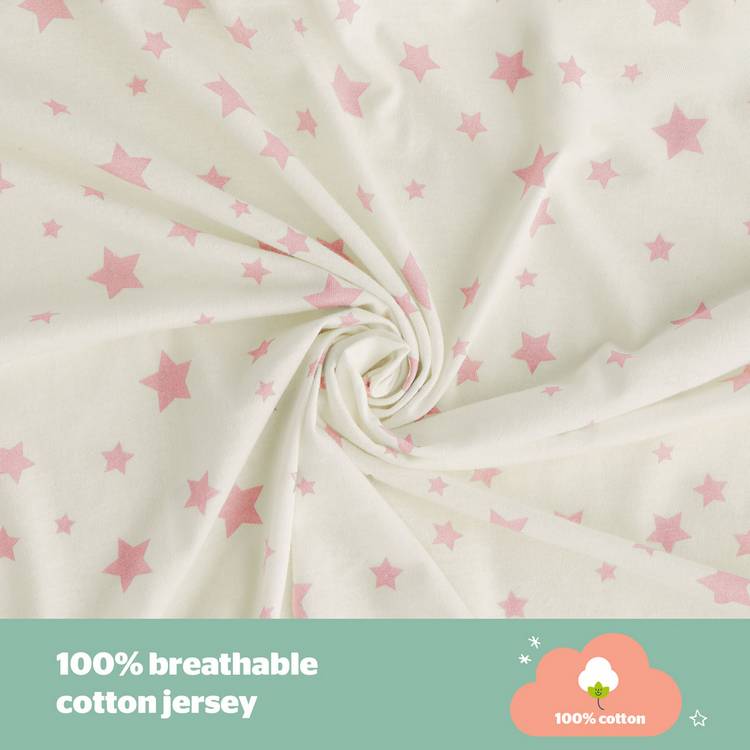 Silentnight pink fitted sheets for cot bed, UK version