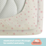 Silentnight pink fitted sheets for cot bed, UK version