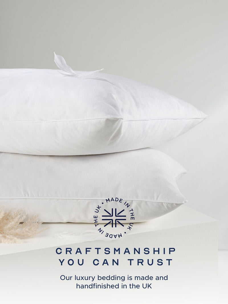 Snuggledown Scandi down medium back sleeper white pillows 2 pack (British brand)