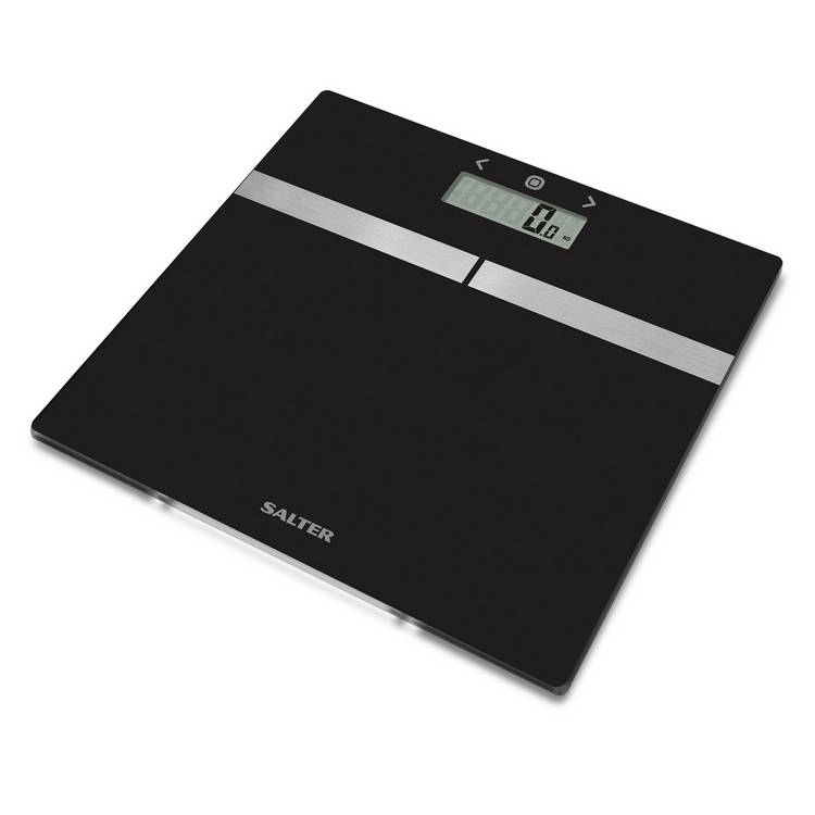 Salter glass body analyser bathroom scales black (British brand)