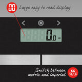 Salter glass body analyser bathroom scales black (British brand)