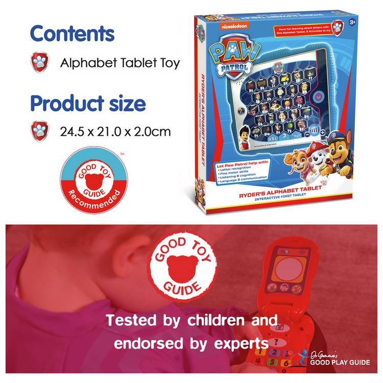 PAW Patrol Ryder's alphabet pad - British product