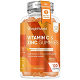 Superdrug WeightWorld Vitamin C and Zinc Gummies Orange Flavour 120 Gummies- Buy online at McGrocer