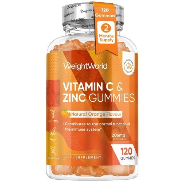 WeightWorld Vitamin C and Zinc Gummies 120 gummies - British product