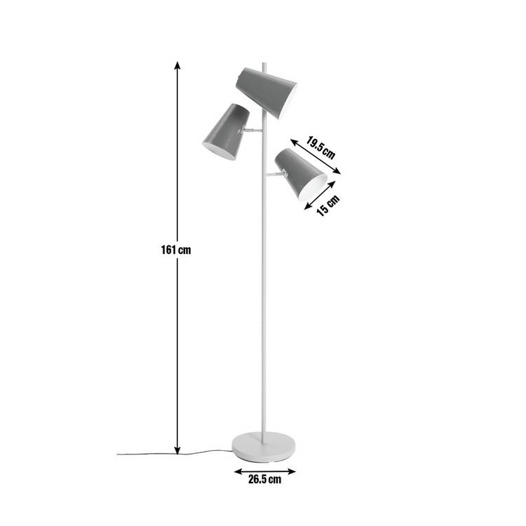Habitat 3 light teal floor lamp 160cm tall, UK version