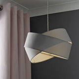 Argos Argos Home Grey Ribbon Twist Easy Fit Lampshade - 31cm- Buy online at McGrocer