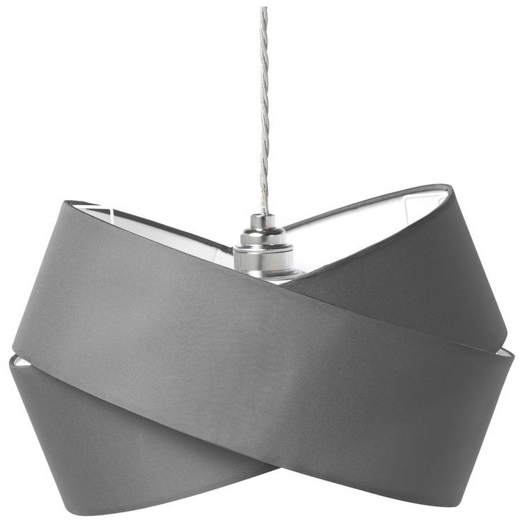 Argos Home grey ribbon twist lampshade 31cm UK version