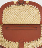 Chloé Marcie mini raffia-effect shoulder bag, UK version