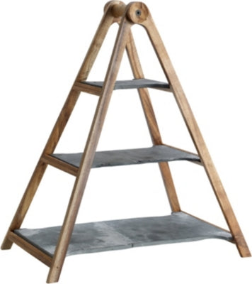Villeroy & Boch Artesano three-tier tray stand acacia wood slate (British brand)