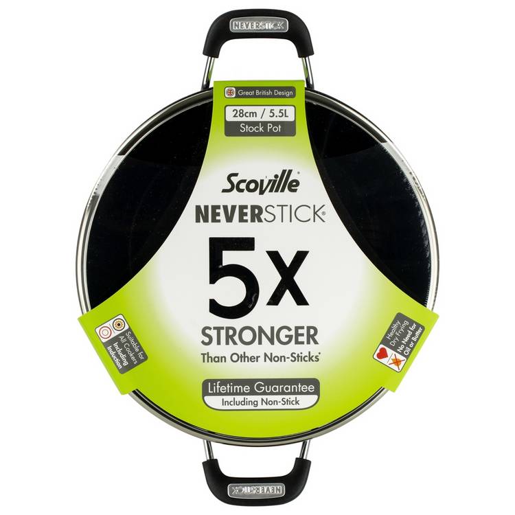 Scoville Neverstick 28cm stock pot aluminium non-stick - British product