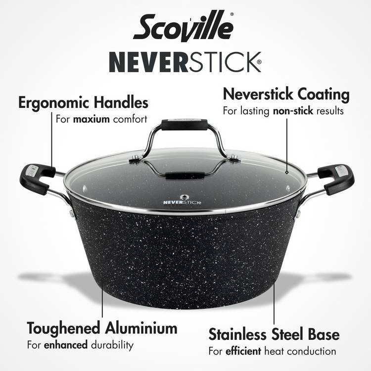 Scoville Neverstick 28cm stock pot aluminium non-stick - British product