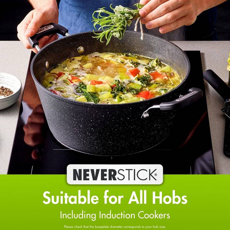Scoville Neverstick 28cm stock pot aluminium non-stick - British product