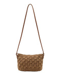 Weird Fish cream raffia effect cross body bag 28cm, imported from the UK