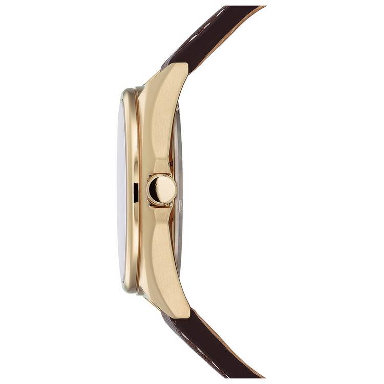 Citizen Eco-Drive brown leather strap watch 44mm, imported from the UK