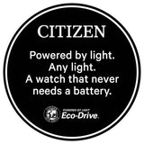 Citizen Eco-Drive brown leather strap watch 44mm, imported from the UK