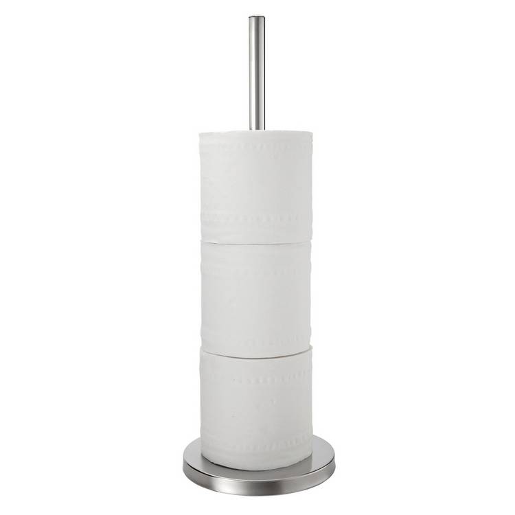 Habitat stainless steel toilet roll holder freestanding for 4 rolls, UK version
