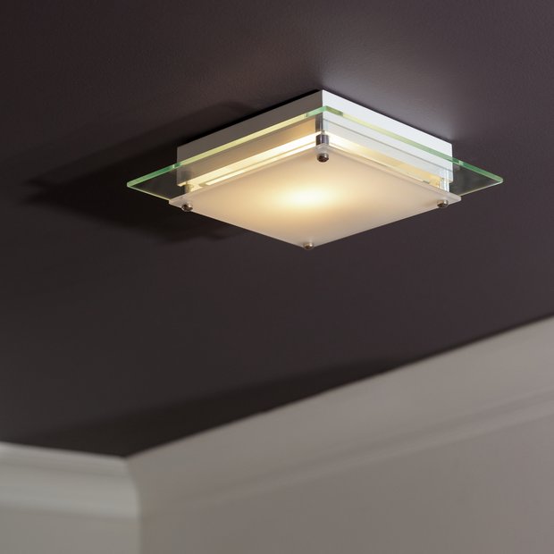 Argos Home flush ceiling light clear (British brand)