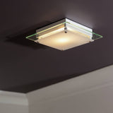 Argos Argos Home Square Glass Bathroom Flush Ceiling Light - Clear- Buy online at McGrocer