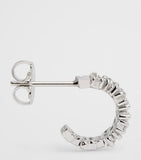 Suzanne Kalan white gold diamond shimmer hoop earrings - British product